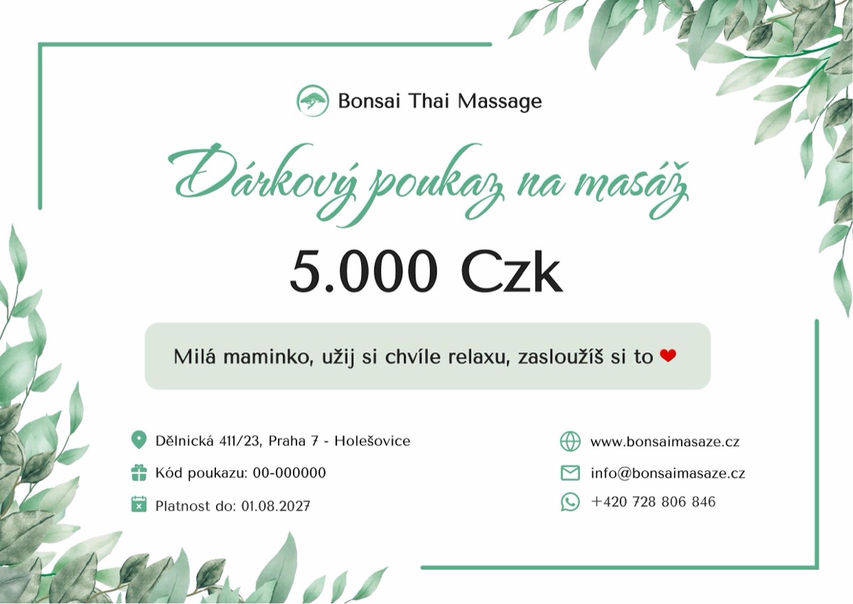 Example of a gift voucher for any amount